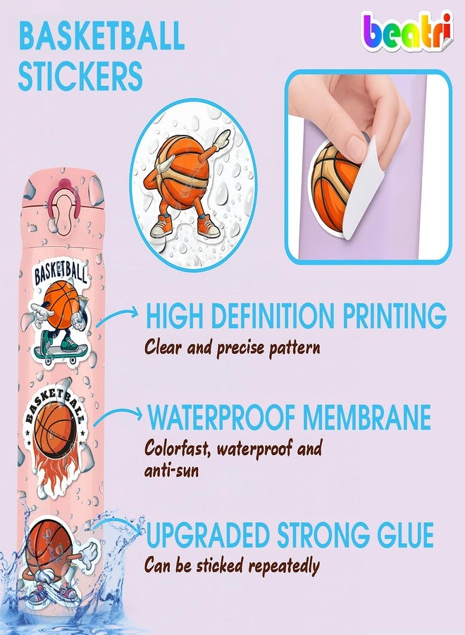 BEATRI Basketball Stickers for Boys - 50Pcs, Cool Basketball Sports Decor & Party Favors for Laptop, Water Bottle, Skateboard & Travel Gear | Non-Repeating Decals, High-Definition Print - Image 3